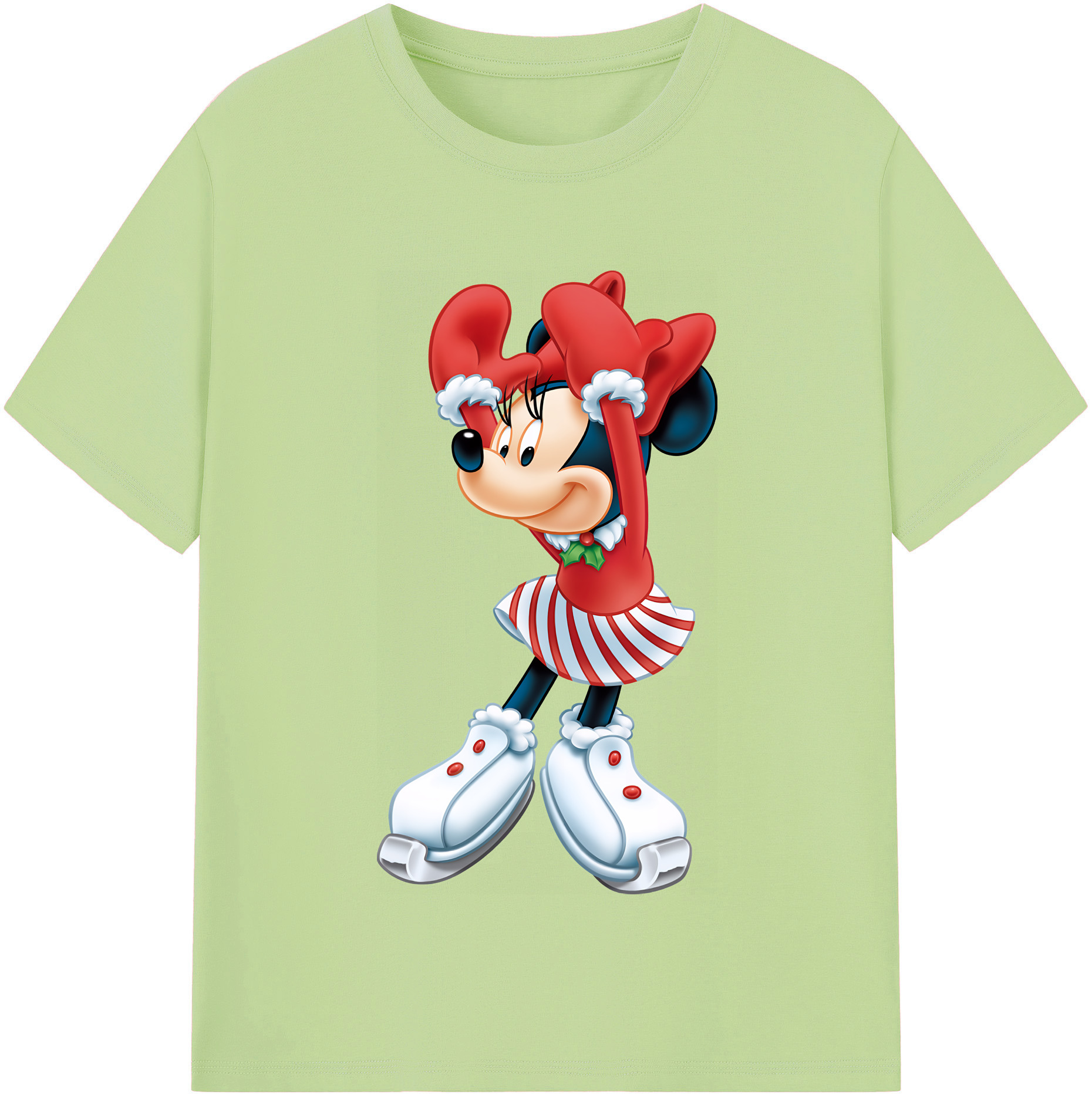 （画像用） ミッキーマウス Mickey Mouse 綿100％半袖Tシャツ（フロントプリント）